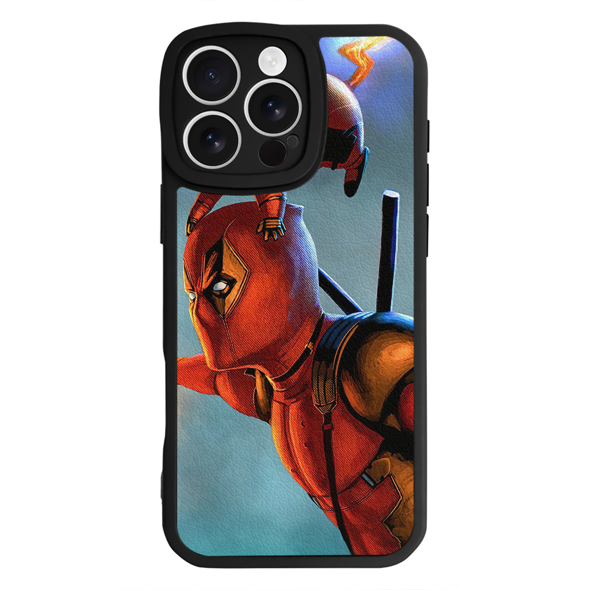 （画像用） Deadpool デッドプール 【iPhone 16シリーズ対応】シリコンスマホケース（レザー調） 材質：シリコン
